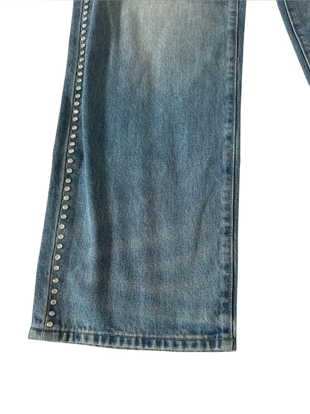 J. Crew Slouchy Mid Rise Rigid Rhinestone Jeans - Picture 4 of 10
